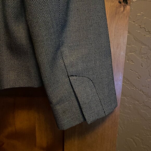 Black and White Seamed Ann Taylor Blazer - Picture 3 of 8